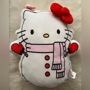 Hello Kitty Snowman Christmas Pillow. NEW